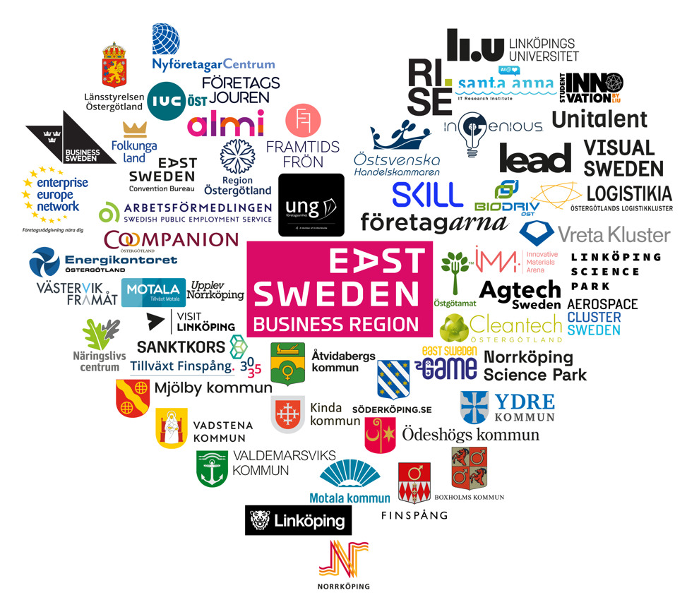ESBR logotyper som formar ett hjärta